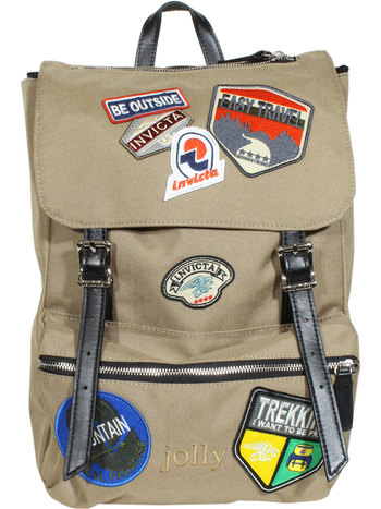 Invicta Jolly Heritage Patch Backpack Travel Bag