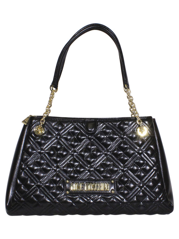  Love Moschino Women's Quilted Shopper Shoulder Handbag Black JC4205PP0BKA0 