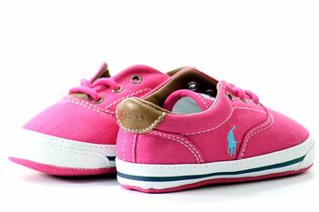 Polo Ralph Lauren Vaughn Canvas Girl s Infant Vaughn Raspberry Shoes