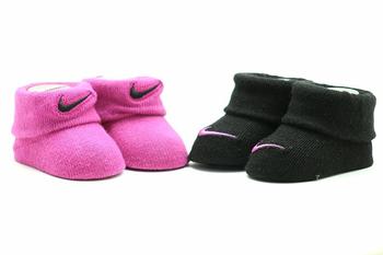 Nike Swoosh Infant Baby Girl s Pink Crib Shoes Booties 0 6 Month