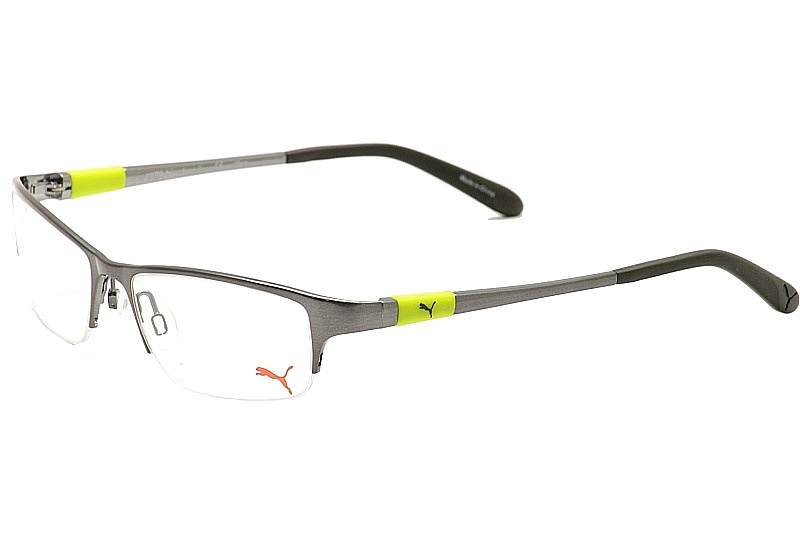 Puma Mens Eyeglasses Pu15305 Pu15305 Half Rim Optical Frame 