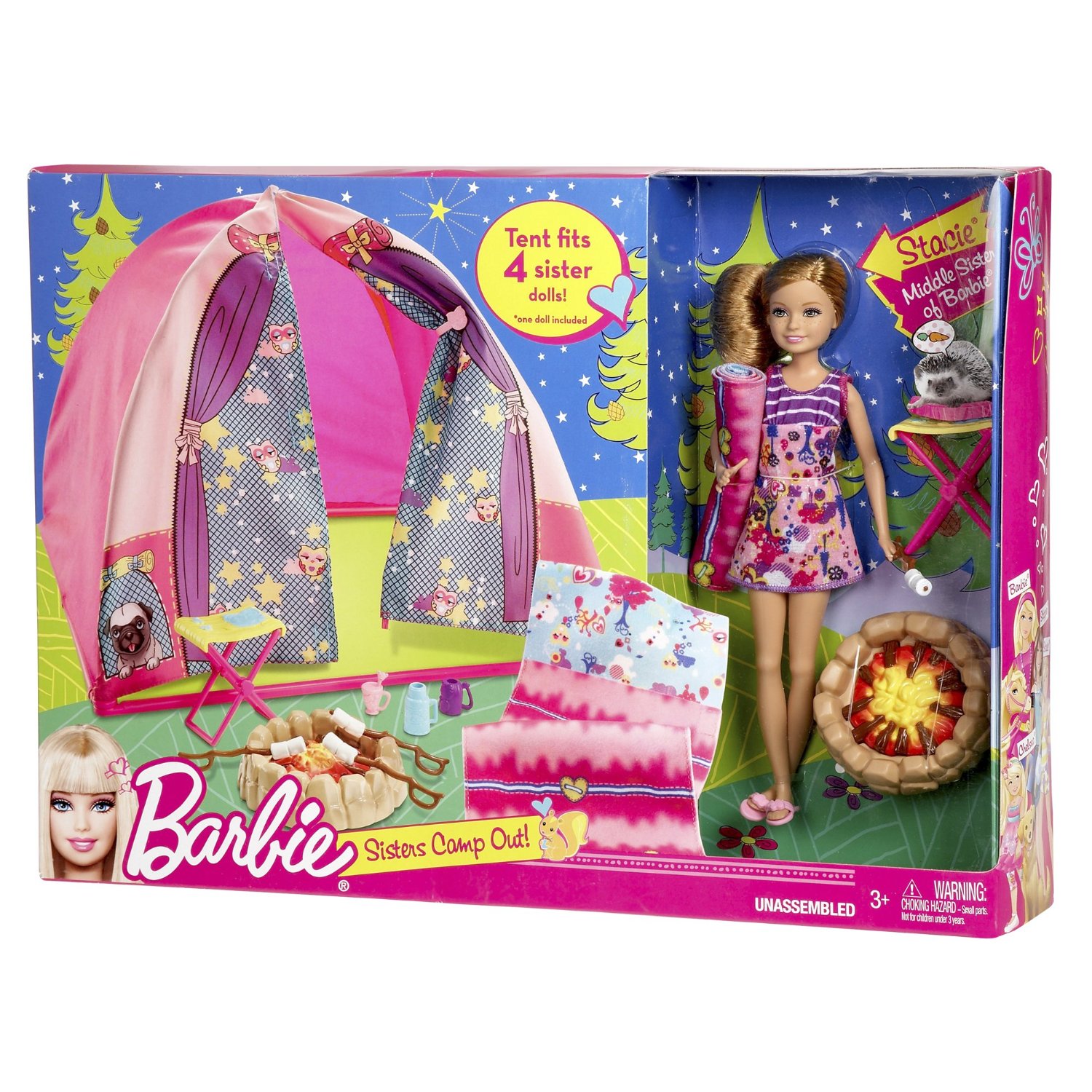 barbie stacie camping set