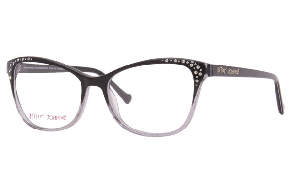  Betsey Johnson Trillionaire Eyeglasses Women's Full Rim Cat-Eye Optical Frame 