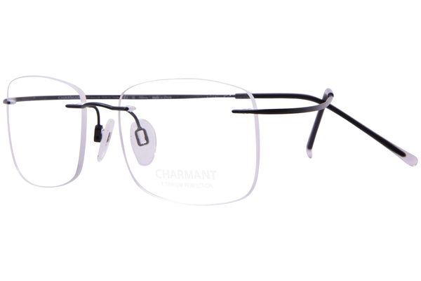  Charmant 8603E Titanium Eyeglasses Rimless Rectangle Shape 