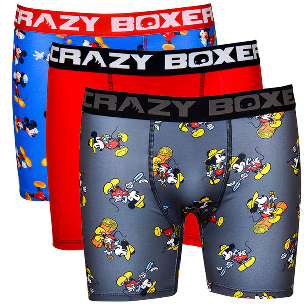  CrazyBoxer Men's Disney Friends Underwear 3-Pairs Boxer Briefs 