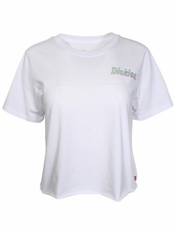  Dickies Girl Gradient Logo T-Shirt Juniors/Women's Short Sleeve Cropped 