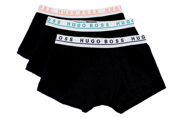 Hugo Boss Men's 3-Pc FN Solid Boxers Underwear 