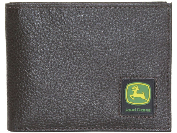  John Deere Men's Access Passcase Wallet Bifold Rubber Logo Patch 