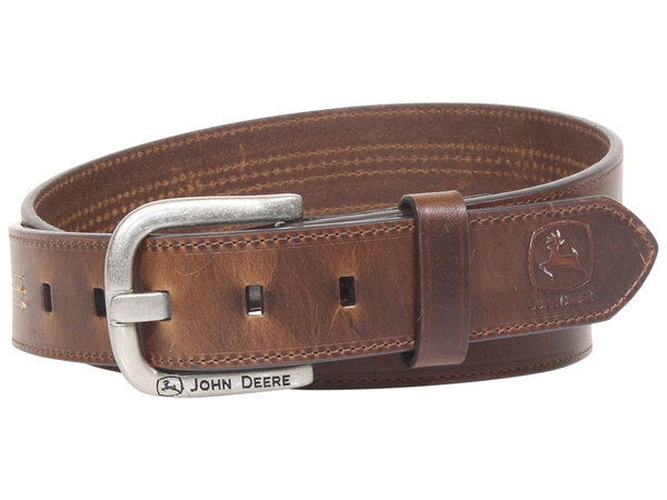  John Deere Men's Belt Heavy Duty Genuine Leather Oil Tanned 