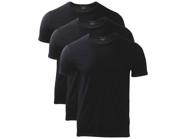  Lacoste Men's 3-Pack T-Shirt Crew Neck Regular Fit Short Sleeve 