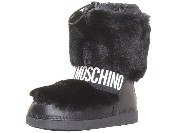  Love Moschino Women's Winter Ankle Boots Faux Fur 