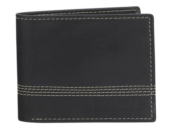  Timberland Men's Cloudy Quad Genuine Leather Bifold Wallet 