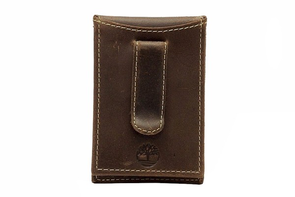  Timberland Men's Leather Flip Clip Bi-Fold Wallet 