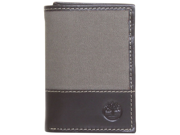  Timberland Men's Wallet Tri-Fold Canvas & Genuine Leather 