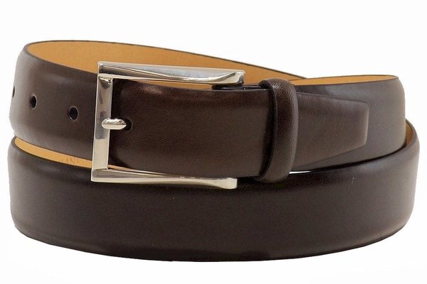  Trafalgar Men's Broderick Genuine Cortina Leather Dress Belt 