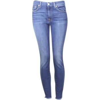 7 For All Mankind Women's (B)Air Denim The Ankle Skinny Raw Hem Jeans