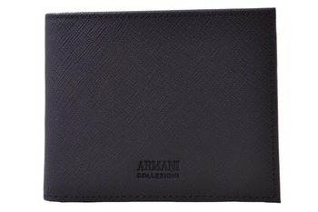 Giorgio Armani Collezioni Saffiano Leather Bi-fold Wallet