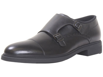 Hugo Boss Men's First Class Loafers Monk Shoes Double Buckle Strap
