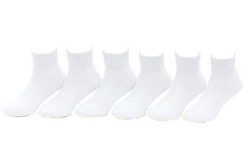 Jefferies Toddler/Little/Big Kid 6-Pairs Seamless Quarter Half Cushion Socks