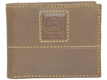 John Deere Men's Access Wallet Bifold Passcase Embossed Logo