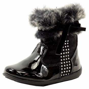 Laura Ashley Toddler Girl's Fur Trimmed Fashion Boots Shoes