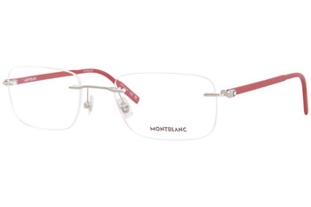 Mont Blanc MB0221O Eyeglasses Men's Rimless Rectangle Shape