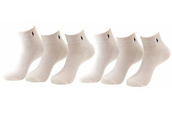 Polo Ralph Lauren Men's 6-Pairs Quarter Socks Sz: 10-13 fits shoe 6-12.5