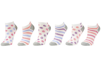 Skechers Little/Big Girl's 6-Pairs Pattern Low Cut Socks