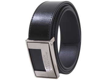 Versace Collection Men's Belt Genuine Leather Metal Buckle Logo
