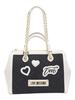 Love Moschino Women's Heart Patch Satchel Handbag