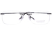 Charmant 8603E Titanium Eyeglasses Rimless Rectangle Shape