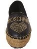 Love Moschino Women's Leather Espadrilles Platform Shoes Heart Logo