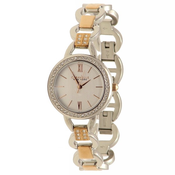  Caravelle New York Women's 45L157 Two Tone Stainless Steel Analog Watch 