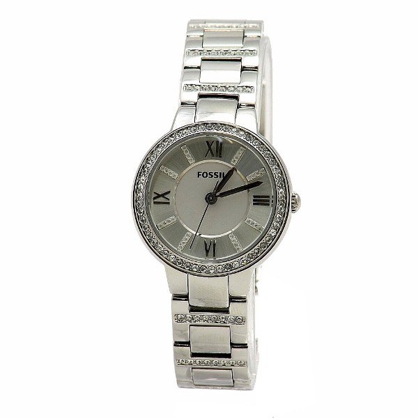 Fossil Women's Virginia ES3282 Silver Stainless Steel Analog Watch 