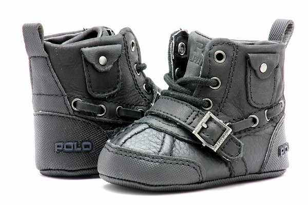  Polo Ralph Lauren Boots Hamlin Infant Boy's Black Shoes 