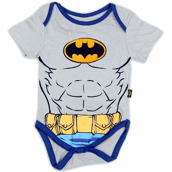 Batman Infant Boy's Creeper Uniform & Muscles Grey Bodysuit