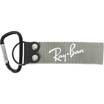 Ray Ban Metal & Fabric Caribiner Keychain