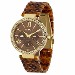 Caravelle New York Women's 44N102 Brown/Gold Crystal Analog Chronograph Watch