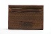 Tommy Bahama Men's Brown Braided Leather Card Case Wallet