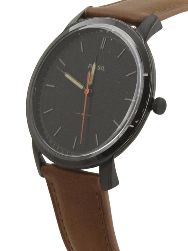 Fossil Men S The Minimalist Fs Fs Brown Leather Analog Watch