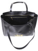 Love Moschino Women's Tote Handbag Gold Metal Logo Black JC4100PP1CLJ000A