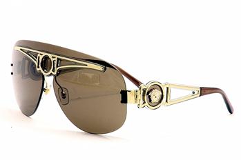 Versace Sunglasses VE2131 - 1252/73 Pale Gold/Brown Lens - 140mm