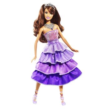 Barbie Sparkle Lights Princess Purple Doll Toy by Mattel