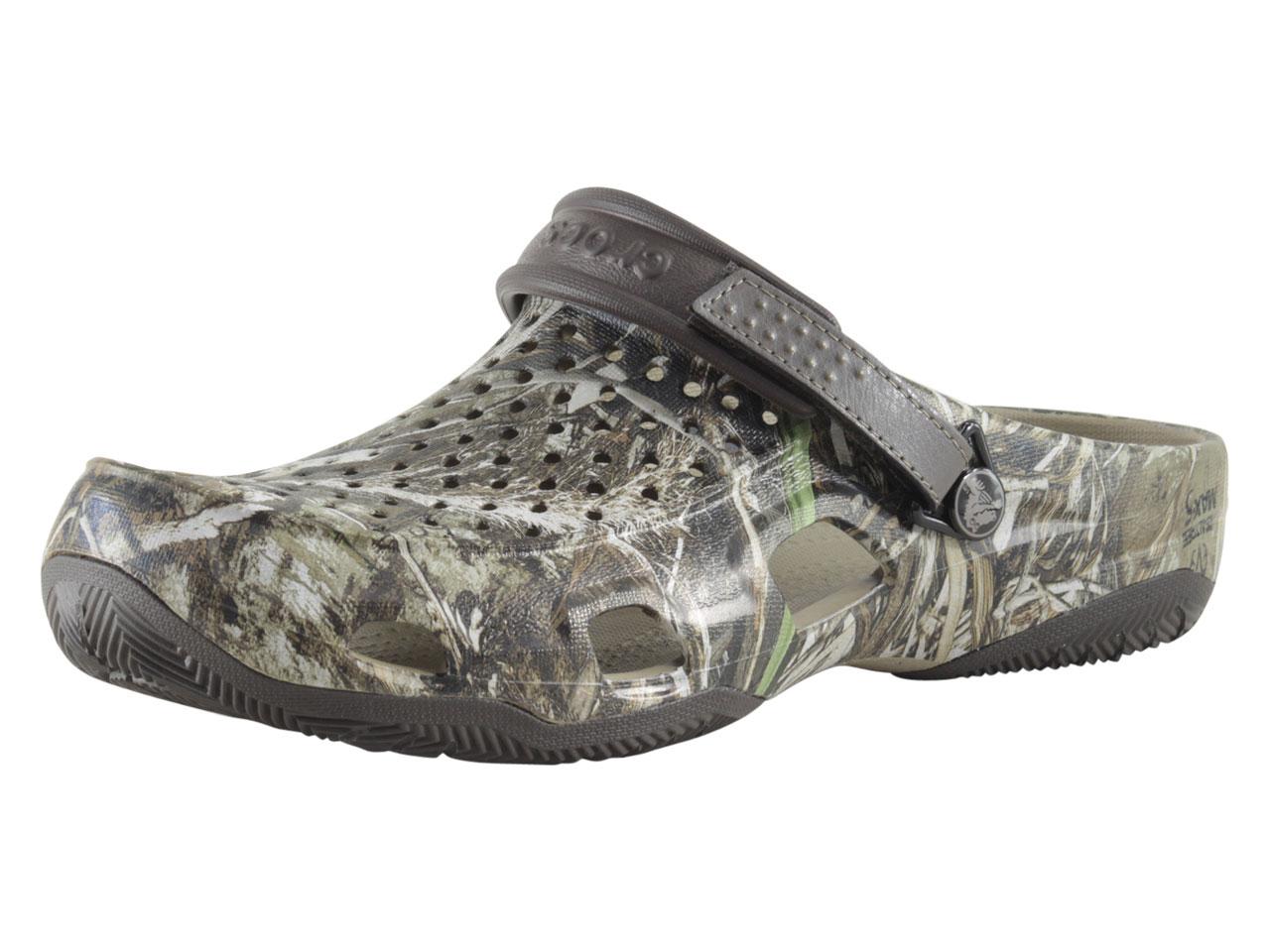 Crocs Men's Swiftwater Deck Realtree Max-5 Clogs Sandals Shoes