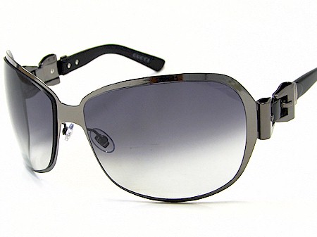   WOMENS GUCCI SUNGLASSES GG 2813/S SHINY DARK RUTHENIUM $300 AUT  