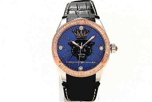 Christian Audigier Int 305 Queen Panther Blue Dial Ladies Watch