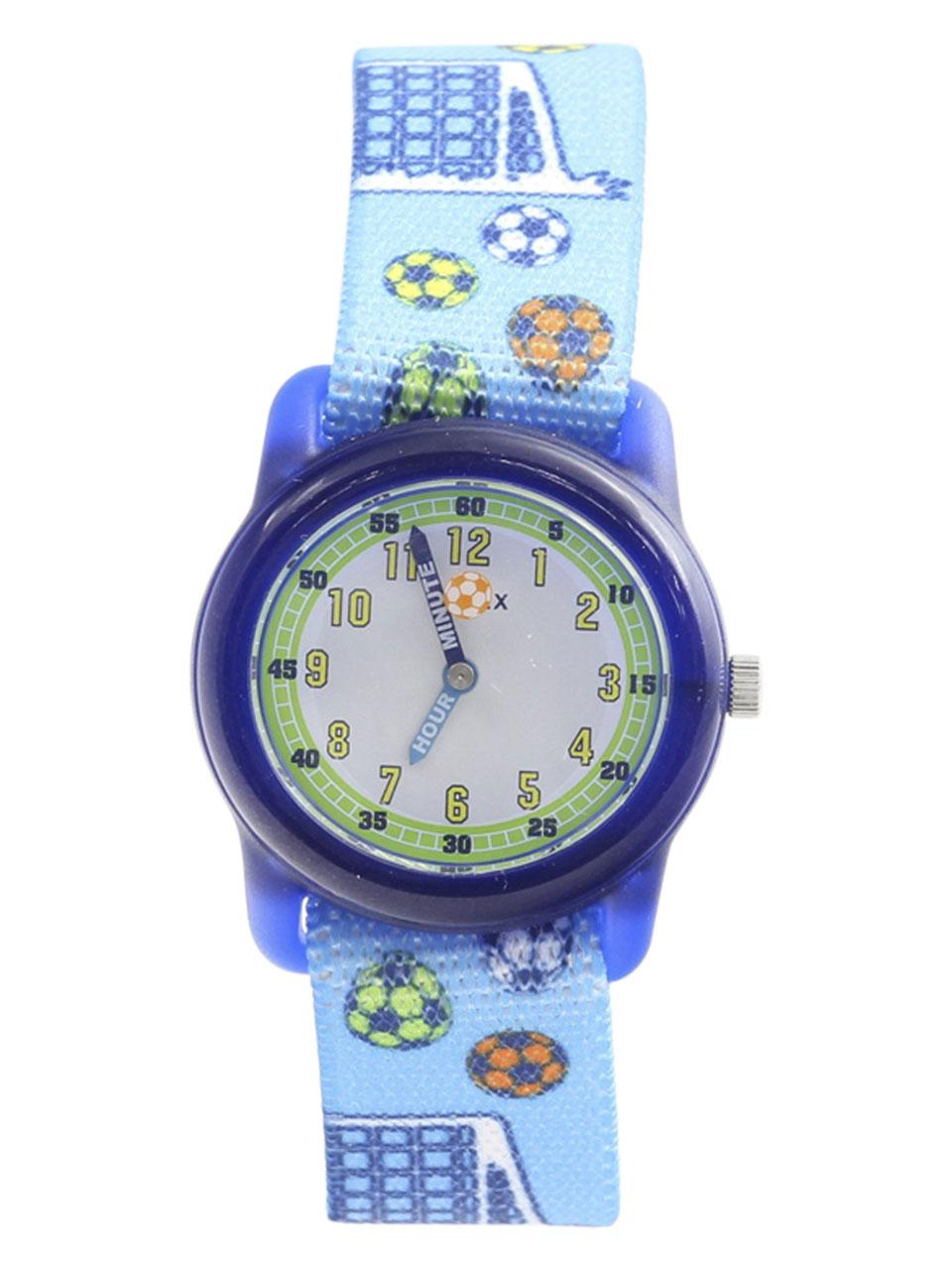 Timex Boy S Tw7c16500 Time Machines Blue Soccer Analog Watch