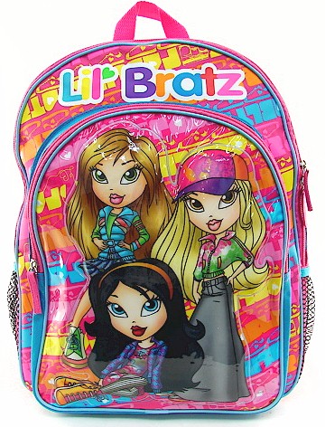 Lil' Bratz Kids Pink And Blue Backpack School Bag Bookbag