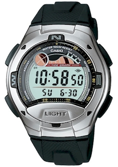 Casio W753 1AV Watch Men s Black Digital Sports Tide Graph Alarm -  W753-1AV