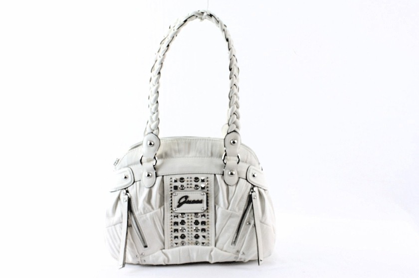 Guess Handbag Gibraltar Satchel White Ladies Pebble Purse Bags